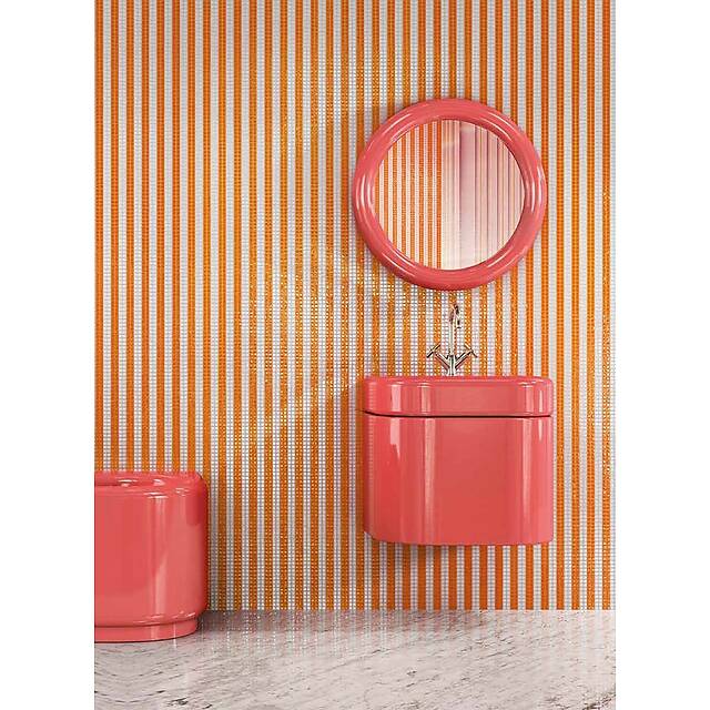 Мозаичное панно (Pinstripe Pink), серия Opus Romano Decorations