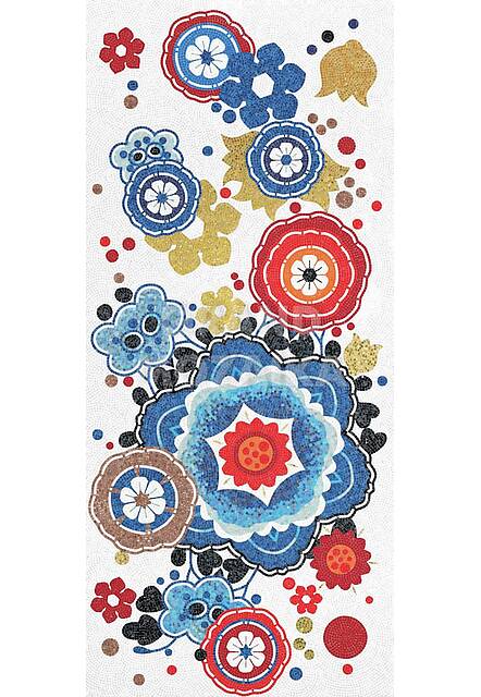 Художественное мозаичное панно (Bloem Rosso), серия Decorations