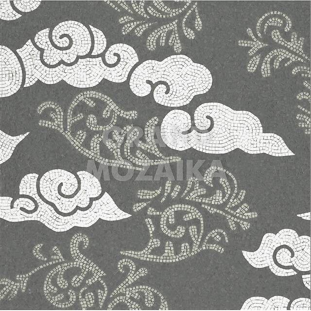 Художественное мозаичное панно (Kumo-Cloud Grey), серия Decorations