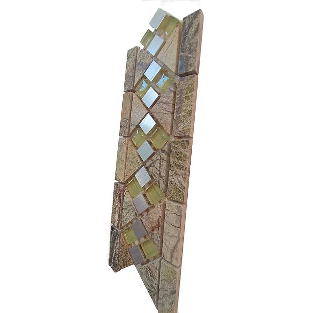 Бордюр из стекла и мрамора Forest Green