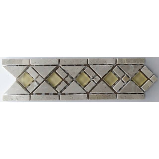 Бордюр из стекла и мрамора