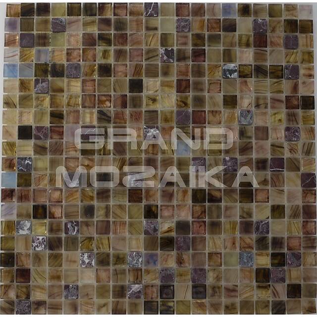 Мозаика из стекла и камня серия Amber