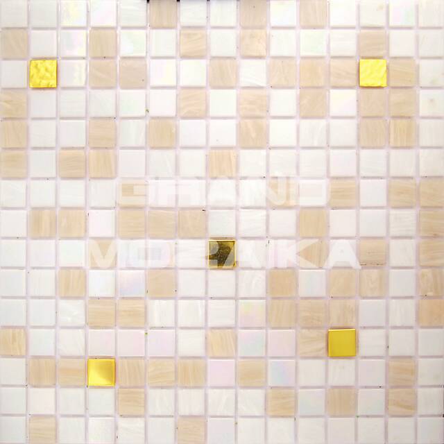 Стеклянная мозаика с формованным золотом, серия Alma mix gold