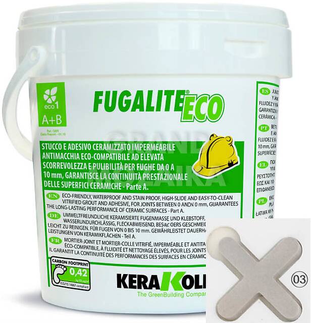 Экологичная эпоксидная затирка Fugalite Eco (03 - Pearl Grey), 3кг