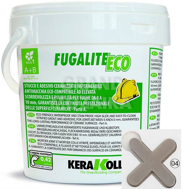 Экологичная эпоксидная затирка Fugalite Eco (04 - Iron grey), 3кг