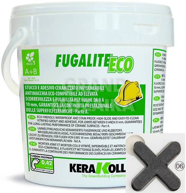 Экологичная эпоксидная затирка Fugalite Eco (06 — Black), 3кг