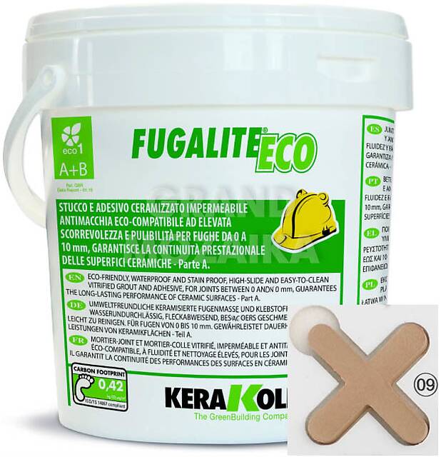Экологичная эпоксидная затирка Fugalite Eco (09 — Caramel), 3кг