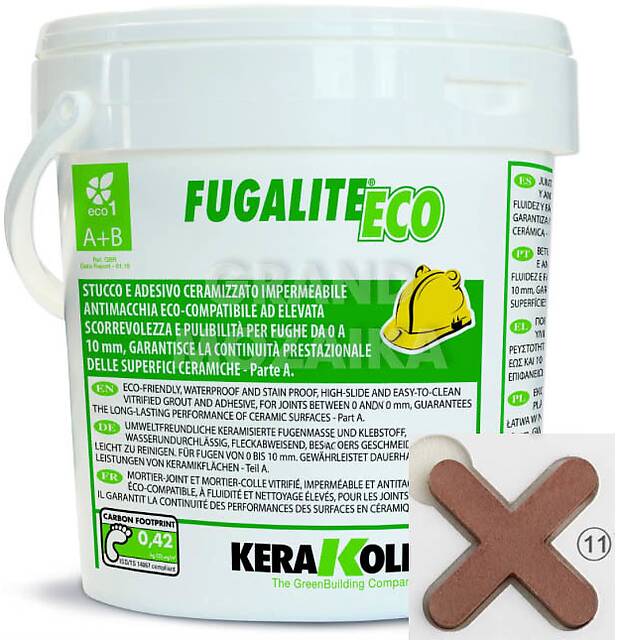 Экологичная эпоксидная затирка Fugalite Eco (11 - Brown), 3кг