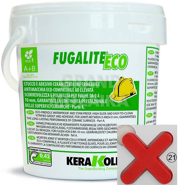 Экологичная эпоксидная затирка Fugalite Eco (21 — Rosso), 3кг