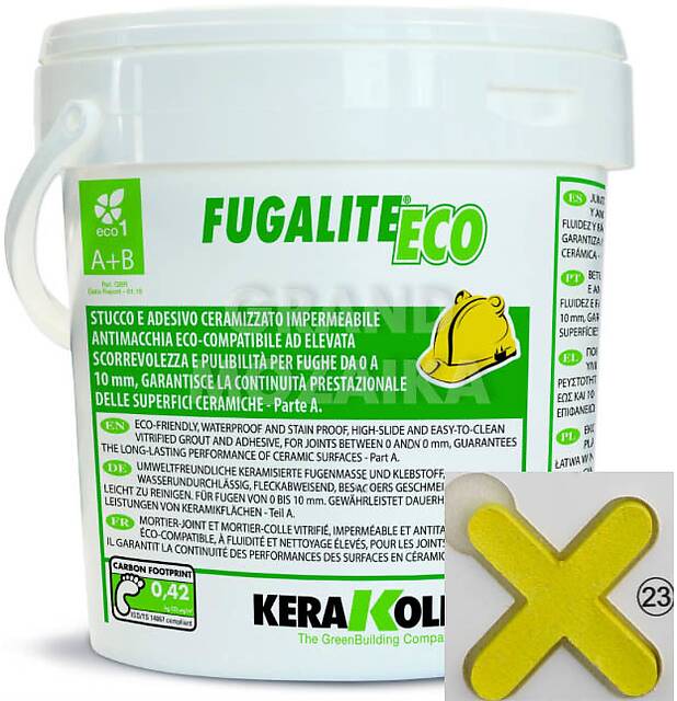 Экологичная эпоксидная затирка Fugalite Eco (23 - Giallo), 3кг
