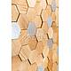 3d деревянная мозаика (бесцветный, серебрянный масловоск), серия Соты
