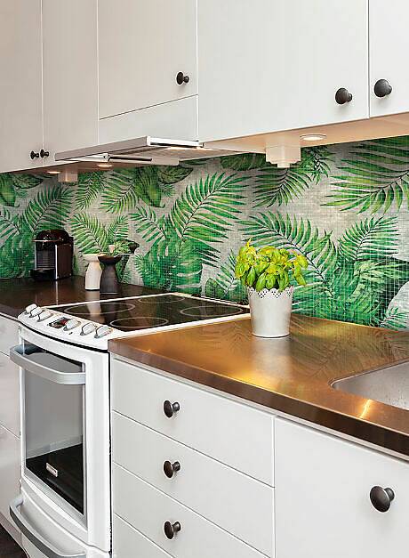 Панно из фотомозаики Листья