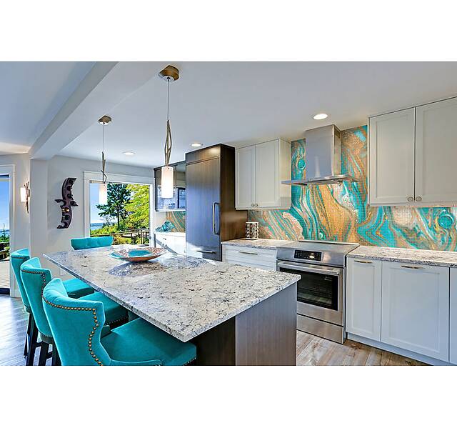 Панно из фотомозаики Красочные разводы