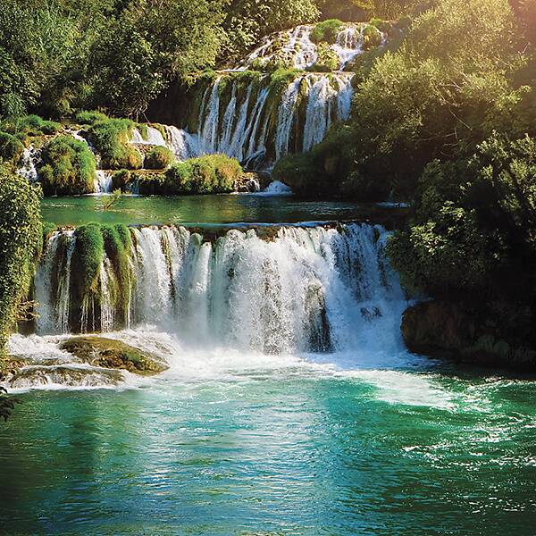 Панно из фотомозаики Водопад