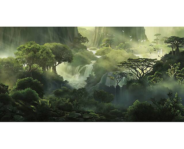 Панно из фотомозаики Водопад в лесу