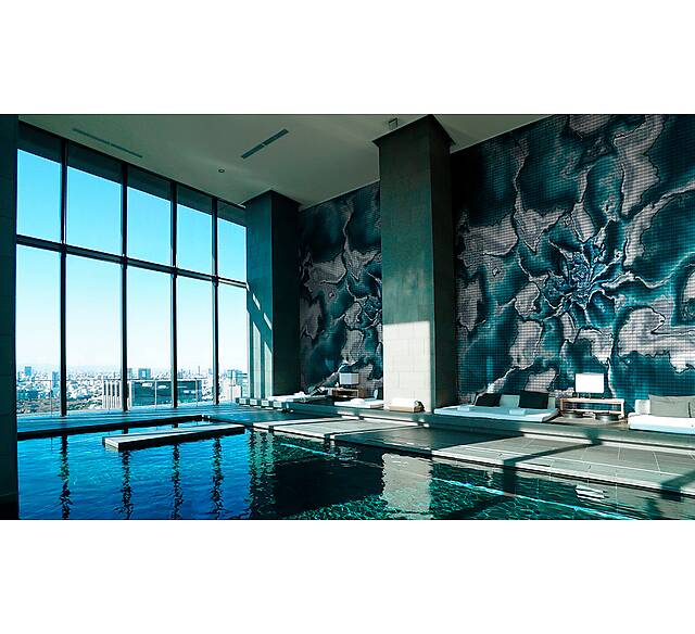 Панно из фотомозаики Красочные разводы