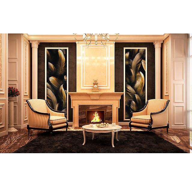 Панно из фотомозаики Перья