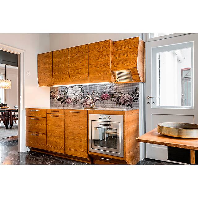 Панно из фотомозаики Цветы