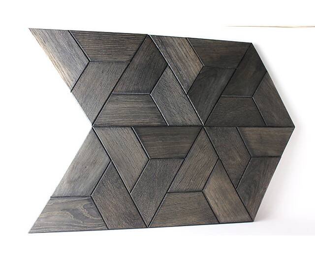 Шлифованная мозаика с фаской из дуба, серия Trianglе