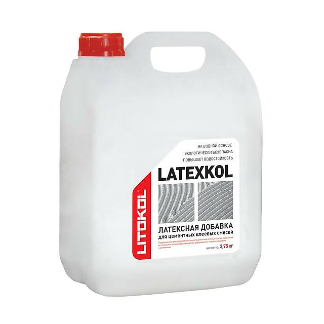 Латексная добавка к цементным клеям LATEXKOL-м  3,75 кг