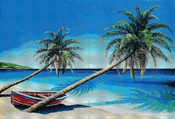 Стеклянное матричное панно 