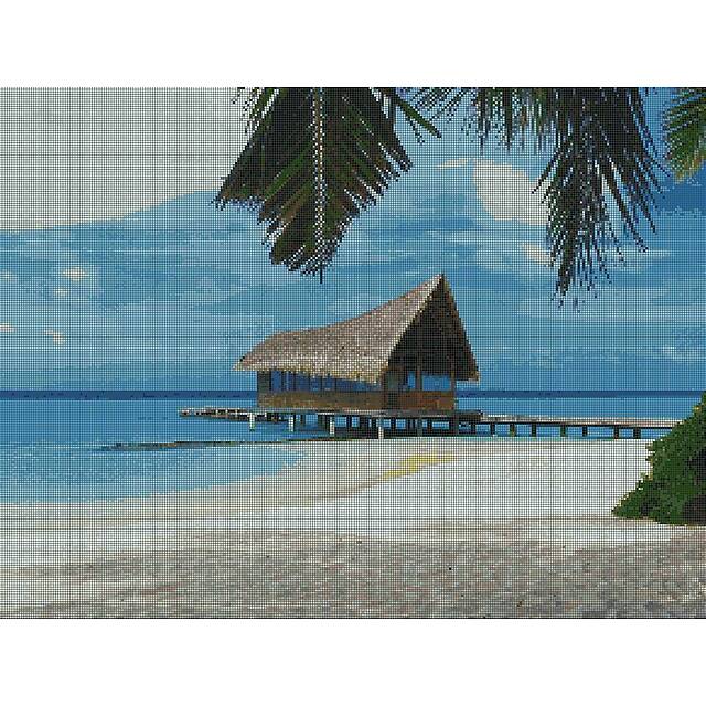 Стеклянное матричное панно 