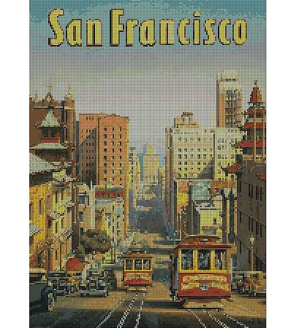 Стеклянное матричное панно 