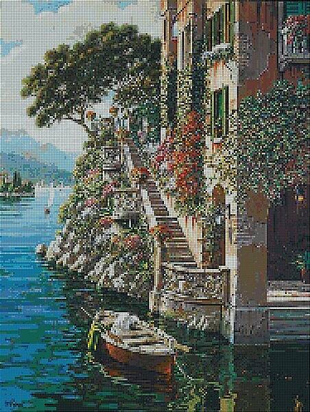 Стеклянное матричное панно 