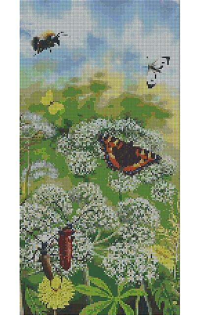 Стеклянное матричное панно 