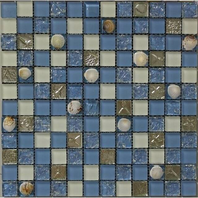 Стеклянная мозаика с ракушкой, серия Uland