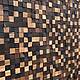 Колотая 3D мозаика из дерева (дуб, термоясень), колеровка натур