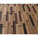 Шлифованная 3D мозаика из дерева (дуб, термоясень), колеровка натур