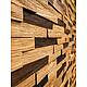 Колотая 3D мозаика из дерева (дуб, термоясень), колеровка натур