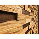 Колотая 3D мозаика из дерева (дуб, термоясень), колеровка натур