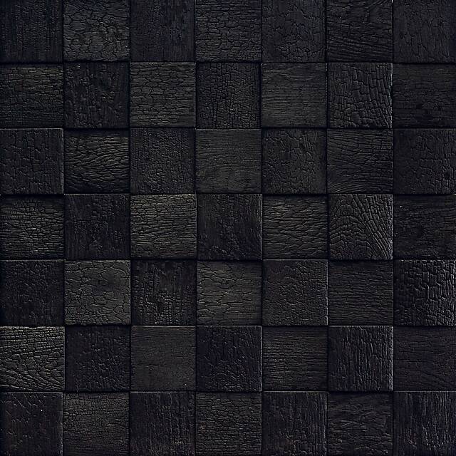 3D мозаика из дерева (дуб), сильный обжиг, колеровка черный