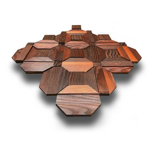 3D мозаика из дерева (термоясень), колеровка натур