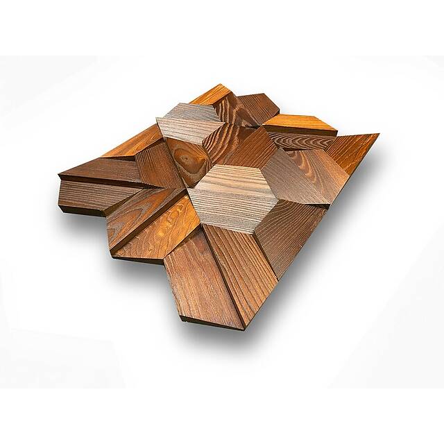 3D мозаика из дерева (термоясень), колеровка натур