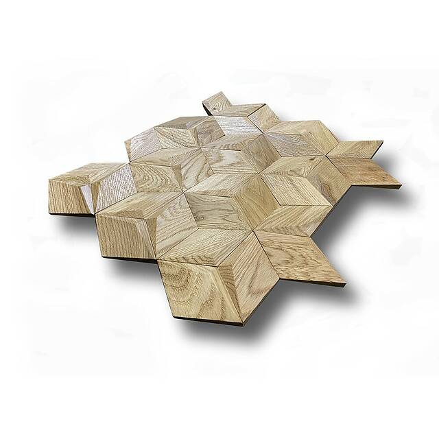 3D мозаика из дерева (дуб), колеровка натур