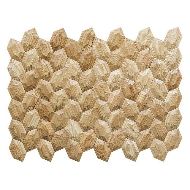 3D мозаика из дерева (дуб), колеровка натур
