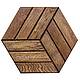 3D мозаика из дерева (дуб), колеровка мокко