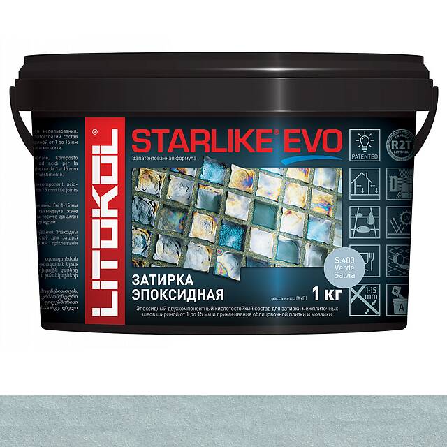Эпоксидная затирка Starlike EVO S.400 VERDE SALVIA 1 кг