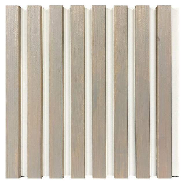Реечная деревянная панель (бук) 2800х500, колеровка серый