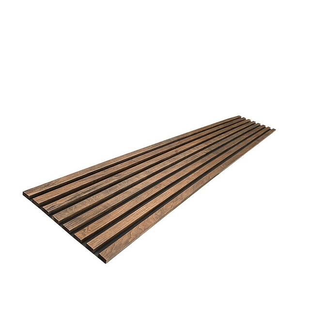 Реечная деревянная панель (бук) 2800х500, колеровка мокко