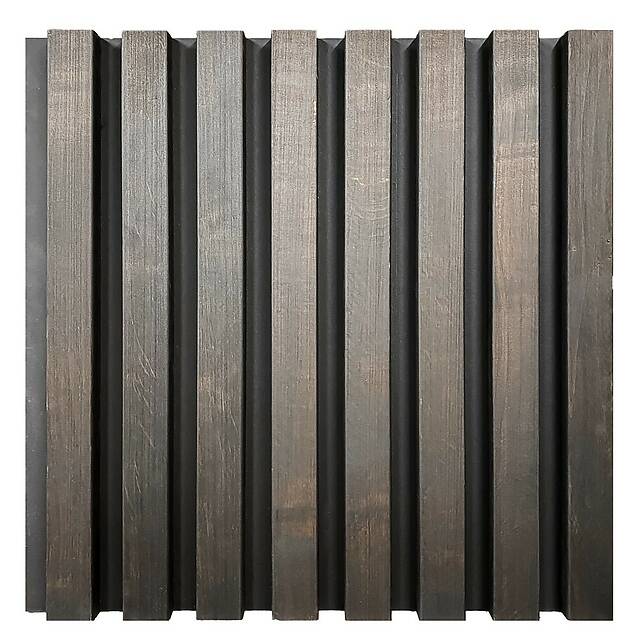 Реечная деревянная панель (бук) 2800х500, колеровка эбони