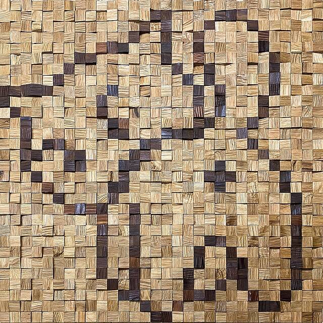 Панно из дерева (дуб, термоясень) Cat Oak