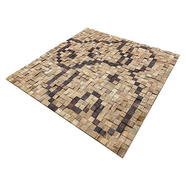 Панно из дерева (дуб, термоясень) Cat Oak