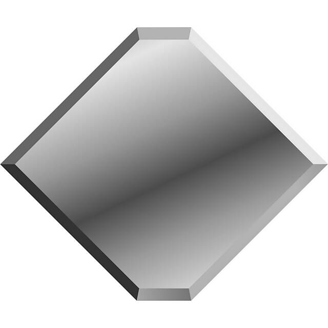Зеркальная плитка с фацетом (300х300мм) скошенный угол 2, серия Квадрат