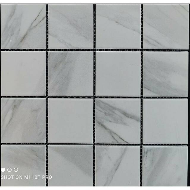 Мозаика из керамики под мрамор Каррара, серия Uland