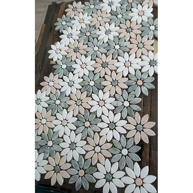 Мозаика из мрамора Цветы 