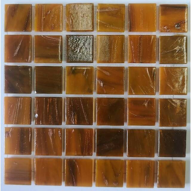 Стеклянная мозаика с авантюрином, серия Gold Link